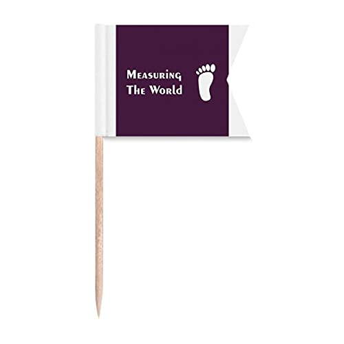 Measuring World Sports Footsteps Toothpick Flags Labeling Marking for Party Cake Food Cheeseplate