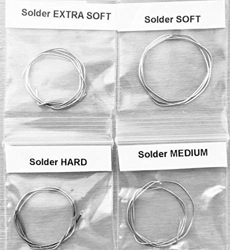 Jewelry Silver Solder Wire Assorted 4 Types Easy Soft, Soft, Medium  and  Hard Soldering Made in USA