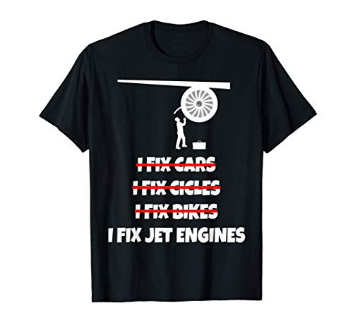 Jet Engine Picture Shirt Mechanic Airplane Technician T-Shirt