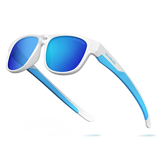 Kids Sunglasses for Boys Girls Polarized Sport Child Baseball Blue Glasses age 5-13