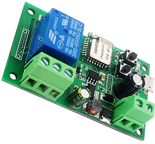 DIY Wifi Switch, DC5V 12V 24V 32V Wireless Relay Module Inching Self-Locking Smart Home Automation Modules APP Remote Control Timer Switch Voice Control Compatible with Alexa Google Home