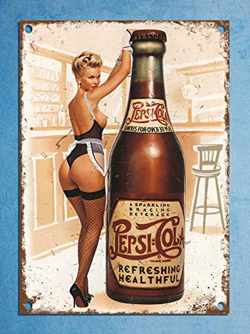 PotteLove Pepsi Pin Up Vintage Retro Style Plaque Kitchen Pub Bar Metal Sign Tin Man Cave Novelty Aluminum Tin Signs 8"X12" PotteLove Pepsi Pin Up Vintage Retro Style Plaque Kitchen Pub Bar Metal Sign Tin Man Cave Novelty Aluminum Tin Signs 8"X12"
