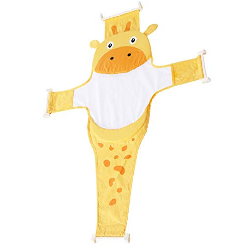 NUOBESTY Newborn Baby Bath Seat Support Net Cute Cartoon Bathtub Sling Shower Mesh Bathing Cradle Rings for Tub Yellow NUOBESTY Newborn Baby Bath Seat Support Net Cute Cartoon Bathtub Sling Shower Mesh Bathing Cradle Rings for Tub Yellow