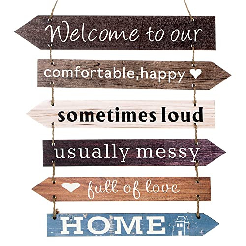 Jetec Welcome to Our Home Wood Hanging Front Door Sign Welcome Home Sign for Wall Front Door Decor Home Vintage Welcome Wall Sign Farmhouse Rustic Funny Family Decorative Signs Jetec Welcome to Our Home Wood Hanging Front Door Sign Welcome Home Sign for Wall Front Door Decor Home Vintage Welcome Wall Sign Farmhouse Rustic Funny Family Decorative Signs