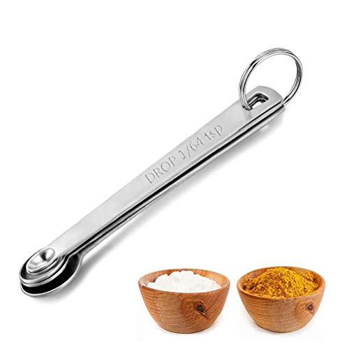 5Pcs Measuring Spoons Stainless Steel Measuring Spoons Cups Set for Gift Measuring Dry and Liquid Ingredients