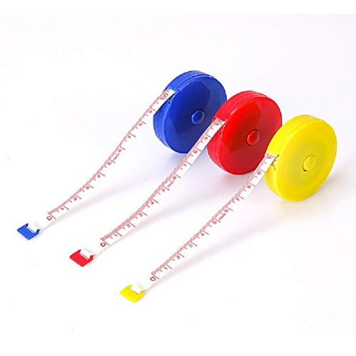 Faruxue 1.5 Meter Soft Retractable Measuring Tape, Candy Color Plastic Tape Measure, Handy Pocket Tape Measure, Body Tailor Sewing Craft Cloth Tape Measure-1 Pcs-