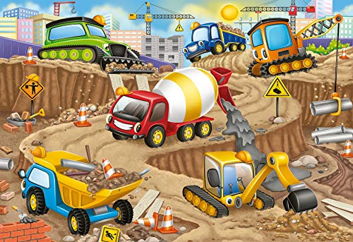 Ravensburger 3077 Construction Fun - 24 Piece Floor Puzzles for Kids, Every Piece is Unique, Pieces Fit Together Perfectly