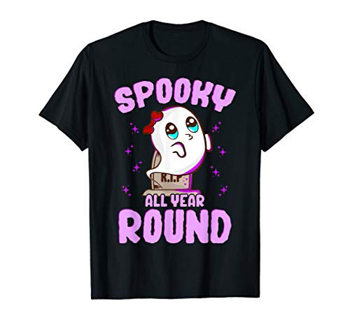 Spooky All Year Round Ghost Funny Kawaii Halloween Costume T-Shirt