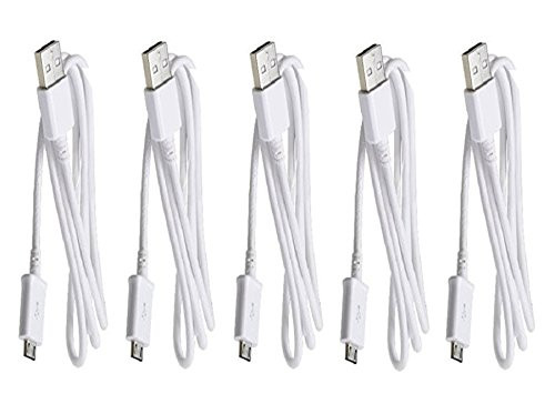 Samsung USB Charging Data Cable for Galaxy S2/S3/S4/Note 1/2, 5 Pack - Non-Retail Packaging - White Samsung USB Charging Data Cable for Galaxy S2/S3/S4/Note 1/2, 5 Pack - Non-Retail Packaging - White