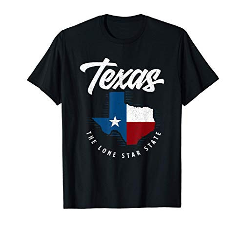 Texas The Lone Star State - Texas Map T-Shirt Texas The Lone Star State - Texas Map T-Shirt