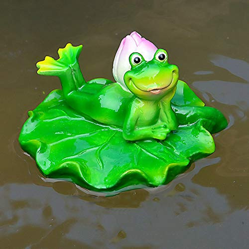 Creative Resin Floating Frogs Statue, Cute Lotus Leaf Floating Frog Statue Sculpture Garden Pond Decorative Ornaments for Home Desk Decor-11- Creative Resin Floating Frogs Statue, Cute Lotus Leaf Floating Frog Statue Sculpture Garden Pond Decorative Ornaments for Home Desk Decor-11-