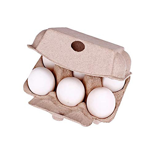 Povinmos 10 Pack Chicken Egg Cartons - Biodegradable Egg Carton Cell Egg Holders, Each Holds 6 Eggs Farm Freshies Empty Egg Cartons