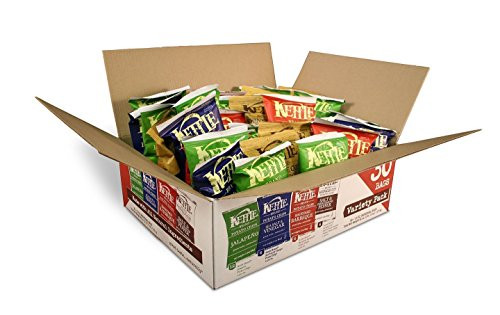 Kettle Brand Potato Chips Variety Pack, Sea Salt & Vinegar, Krinkle Salt & Pepper, Backyard BBQ and Jalapeno, 30 Count Kettle Brand Potato Chips Variety Pack, Sea Salt & Vinegar, Krinkle Salt & Pepper, Backyard BBQ and Jalapeno, 30 Count