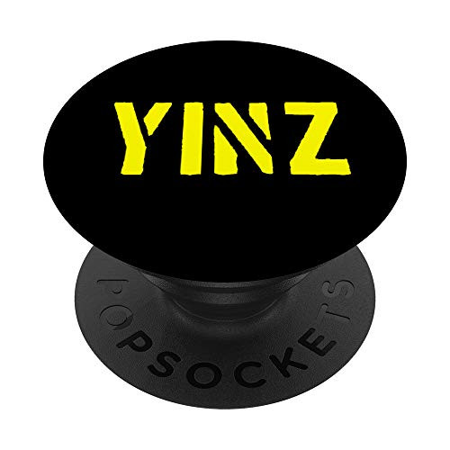 YINZ PITTSBURGH BLACK AND GOLD PopSockets PopGrip: Swappable Grip for Phones  and  Tablets