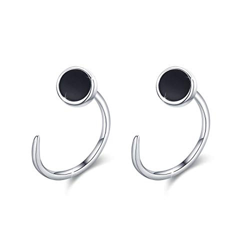 Huggie Hoop Earrings Ear Half Cuff Threader Black Round Earrings Sterling Silver Small Hoop Earrings Huggie Dot Circle Disc Earrings Hypoallergenic Nose Rings Piercing Body Jewelry for Women Huggie Hoop Earrings Ear Half Cuff Threader Black Round Earrings Sterling Silver Small Hoop Earrings Huggie Dot Circle Disc Earrings Hypoallergenic Nose Rings Piercing Body Jewelry for Women