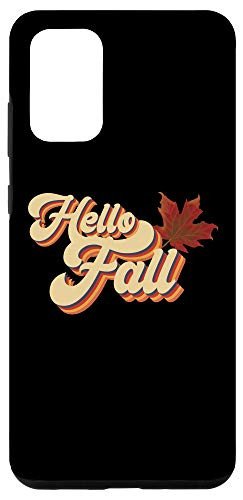 Galaxy S20 plus Fall Pumpkin Halloween Autumn Black and Orange Plaid Gift Case