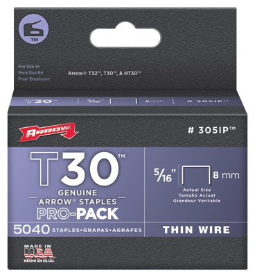 Arrow Fastener 305IP 5000 Pack - .32 in. Wire Staple