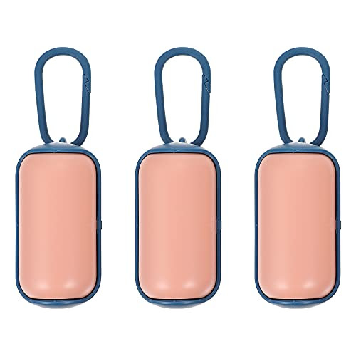 TEHAUX 3Pcs Pet Dog Waste Bag Dispenser Holder Pouch with 45Pcs Pet Waste Bags- Pet Dog Supplies