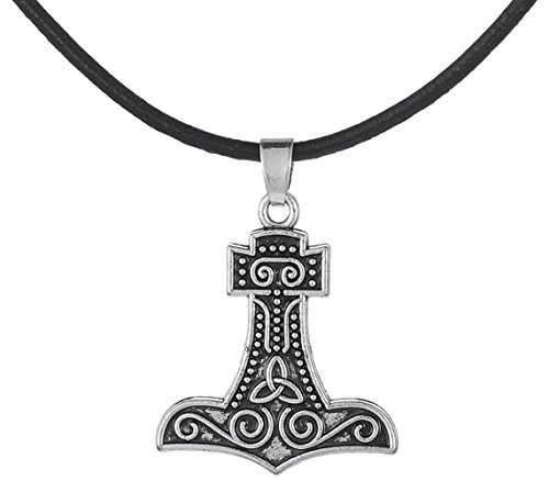 Nordic Odin Symbol THOR Hammer Mjolnir Scandinavian Pendant Celtic Trinity Necklace Jewelry for Mens Nordic Odin Symbol THOR Hammer Mjolnir Scandinavian Pendant Celtic Trinity Necklace Jewelry for Mens
