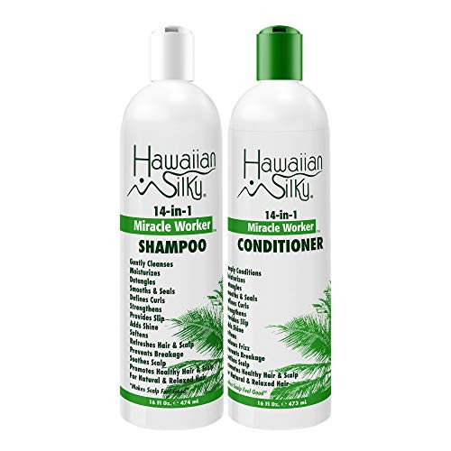 Hawaiian Silky Miracle Worker Shampoo and Conditioner, 16 fl oz | Strengthen and Repair Damaged Hair | Sulfate-Free, Paraben-Free Hawaiian Silky Miracle Worker Shampoo and Conditioner, 16 fl oz | Strengthen and Repair Damaged Hair | Sulfate-Free, Paraben-Free