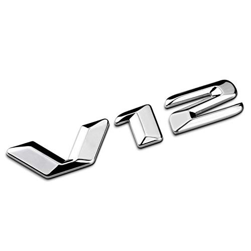 One Set V12 Emblem Badge For V12 Engine Auto Car Fender Trunk Tailgate Exterior Decal Sticker