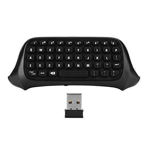 Mini Wireless Controller, Chatpad for Xbox One, 47 keys Keyboard Wireless Emails Message 2.4Ghz Receiver Gaming Keypad, Black