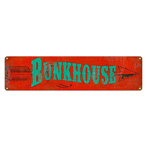 KENSILO Bunkhouse Vintage Metal Tin Sign Beer Wall Tavern Garage Decor Home Pub Bar Poster 4 x 16 inches
