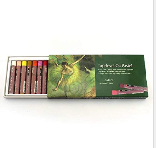 Non-Toxic Soft Oil Pastels Set for Kids 12 Colors Round Oil Pastel Crayon Drawing Sticks Water-Souble Colored Painting Crayons Professional Art Supplies for Coloring Book Indoor Activities
