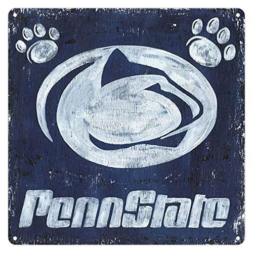 BAYABU Penn State Metal Sign,Vintage Style Metal Signs As Wall Decor, Decorative Coffee Bar Sign 12 x 12 inches