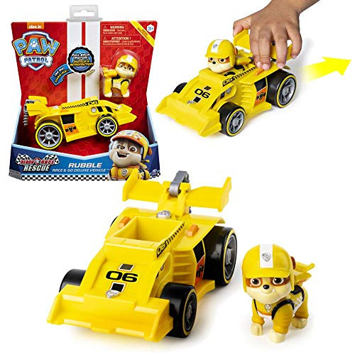 Paw Patrol, Ready, Race, Rescue Rubbles Race  and  Go Deluxe Vehicle with Sounds