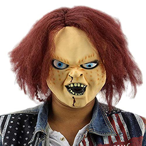 Scary Halloween Mask Creepy Halloween Mask Latex Horror Masks for Child Play Chucky Action Figures Masquerade Halloween Costume Party Bar Supply