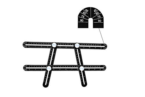 Dtacke Multi multi angle measuring ruler tool, premium Aluminum Alloy Angle Finder Ruler Metal Ruler Multi-Angle Measuring Ruler Measuring All Angles and Forms -30cm-