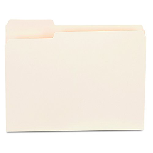 Universal 12121 File Folders, 1/3 Cut First Position, One-Ply Top Tab, Letter, Manila -Box of 100-