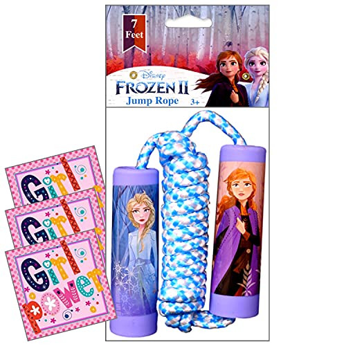 Disney Frozen Jump Rope For Kids Bundle Includes Separately Licensed GWW Reward Stickers