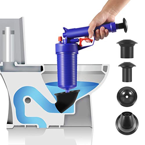 Toilet Plunger, 2021 New Air Drain Blaster, Drain Clog Remover Tool, Drain Tub Drain Cleaner Opener Pump, High Pressure Plunger for Bath Toilets, Shower, Bathroom, Sink, Bathtub, Kitchen Clogged Pipe