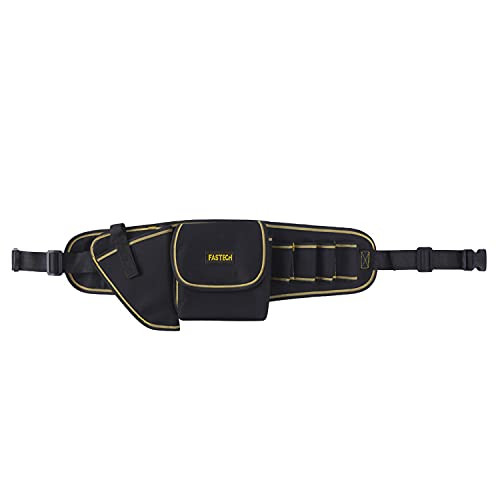 FASTECH Tool Belt for Electrician, Carpenter, Construction Worker-Adjustable Utility Tool Belt,Waist Pouch, Bag Lid, Hammer Holder-Rope Belt