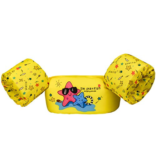 Dark Lightning Toddler Swim Vest for 30-50 Pounds, Kids Floaties for Pool/Puddle, Child Swimmies Water Arm Wing for Swimming Safety Trainer