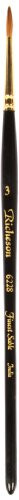 Jack Richeson 6228 Series Short Handle Sable Round Brush, Size 3