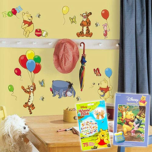 RoomMates Winnie The Pooh Wall Decal Set - 39 Pc Winnie The Pooh Room Decor Bundle with 300 plus Winnie The Pooh Stickers and Tattoos -RoomMates Winnie The Pooh- RoomMates Winnie The Pooh Wall Decal Set - 39 Pc Winnie The Pooh Room Decor Bundle with 300 plus Winnie The Pooh Stickers and Tattoos -RoomMates Winnie The Pooh-