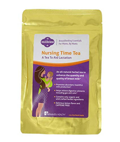 Milkies Nursing Time Lactation Tea to Increase Breast Milk Supply, Organic and Natural Tea Supplement to Support Breastfeeding After Pregnancy with Fennel, Goat's Rue and Fenugreek-Free, 60 Servings Milkies Nursing Time Lactation Tea to Increase Breast Milk Supply, Organic and Natural Tea Supplement to Support Breastfeeding After Pregnancy with Fennel, Goat's Rue and Fenugreek-Free, 60 Servings
