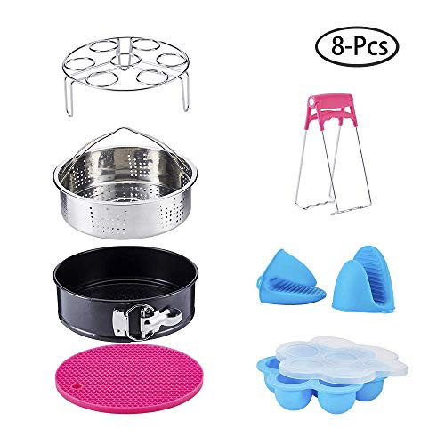 LKGEGO Accessories Compatible with Instant Pot 5,6,8 Qt, Pressure Cooker Accessories Set with Steamer Basket, Springform Pan, Egg Bites Mold, Egg Rack, Oven Mitts, Food Tongs, Pot Silicone Mat, 8 Pcs LKGEGO Accessories Compatible with Instant Pot 5,6,8 Qt, Pressure Cooker Accessories Set with Steamer Basket, Springform Pan, Egg Bites Mold, Egg Rack, Oven Mitts, Food Tongs, Pot Silicone Mat, 8 Pcs