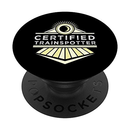 Vintage Certified Trainspotter Train Lover Railroader Engine PopSockets Grip and Stand for Phones and Tablets