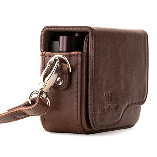 Megagear MG1222 Canon PowerShot G9 X Mark II, G9 X Leather Camera Case with Strap, Dark Brown