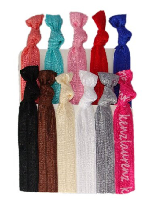 Hair Ties Ponytail Holders"Solid Assortment" -Available in Lots of Pack Quantities- No Crease Ouchless Stretchy Elastic Styling Accessories Pony Tail Holder Ribbon Bands - By Kenz Laurenz -10 Pack- Hair Ties Ponytail Holders"Solid Assortment" -Available in Lots of Pack Quantities- No Crease Ouchless Stretchy Elastic Styling Accessories Pony Tail Holder Ribbon Bands - By Kenz Laurenz -10 Pack-