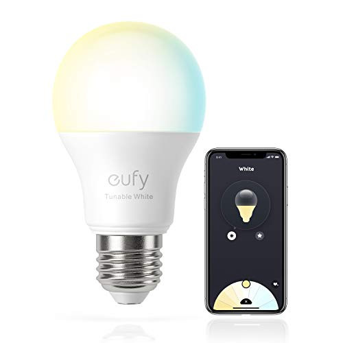 eufy Lumos Smart Bulb 2.0 - Tunable White, Soft White to Daylight, 9W, Compatible with Alexa and the Google Assistant, No Hub Required, Wi-Fi, 60W Equivalent, Dimmable LED Bulb, A19, E26, 800 Lumens
