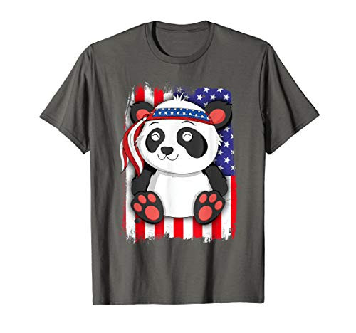 American Flag Panda 4th of July T-Shirt Women Girls USA T-Shirt American Flag Panda 4th of July T-Shirt Women Girls USA T-Shirt