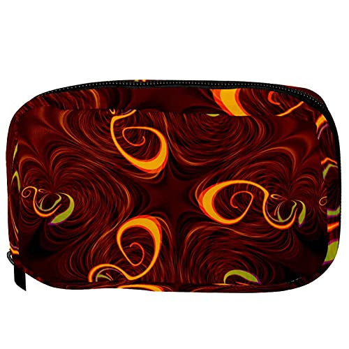 Inhomer Toiletry Bags for Women Abstract Brown Travel Cosmetic Makeup Pouch Handy Pencil Cases Inhomer Toiletry Bags for Women Abstract Brown Travel Cosmetic Makeup Pouch Handy Pencil Cases