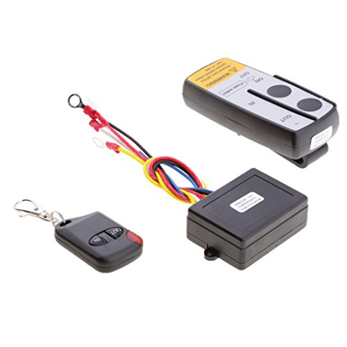 Gazechimp 12V-24V Smart Winch Wireless Remote Control Switch Set Universal with Indicator Light for Jeep Truck ATV