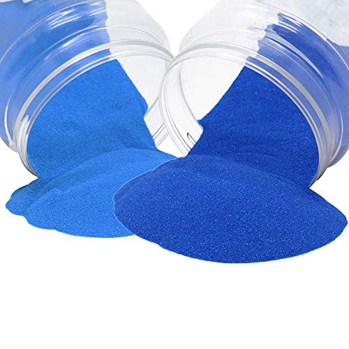 Just Artifacts 2lbs Craft and Terrarium Decorative Assorted Colored Sand -1lb Cobalt Blue  and  1lbs Powder Blue-