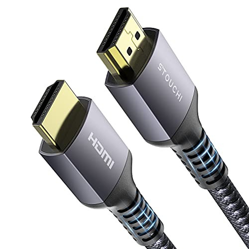 4K HDMI Cable 10ft, Stouchi 18Gbps High Speed HDMI 2.0 Braided HDMI Cord, 4K 60Hz, HDR, HDCP 2.2, 1080p, 2160P, Ethernet, 3D, Audio Return-ARC- Compatible for Monitor UHD TV PC PS4 Xbox Blu-ray